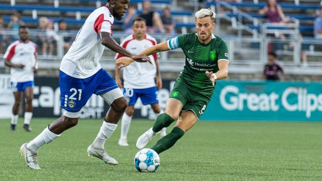 Charlotte Independence's Rayan Djedje versus Lexington Sporting Club's Charlie Machell