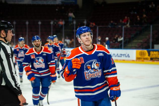 Forward Tyler Benson with the Bakersfield Condors