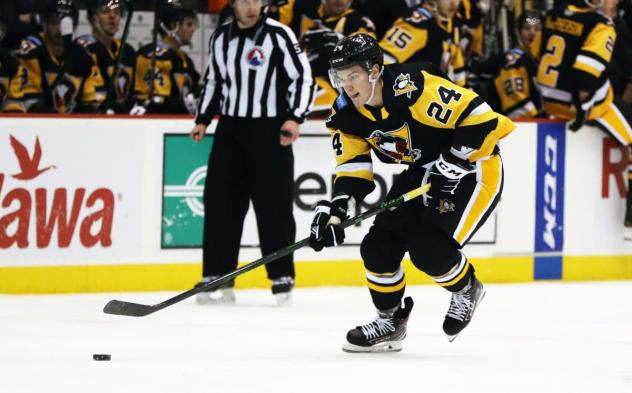 Defenseman Josh Maniscalco with the Wilkes-Barre/Scranton Penguins
