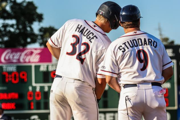 St. Cloud Rox' Jackson Hauge and Nick Studdard on game day