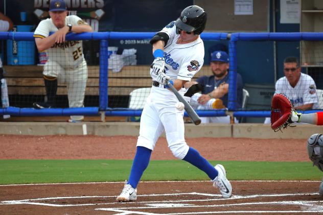 Biloxi Shuckers' Tyler Black in action