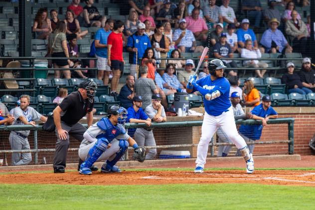 Evansville Otters at bat