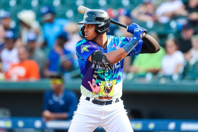 Columbia Fireflies' Erick Pena at bat