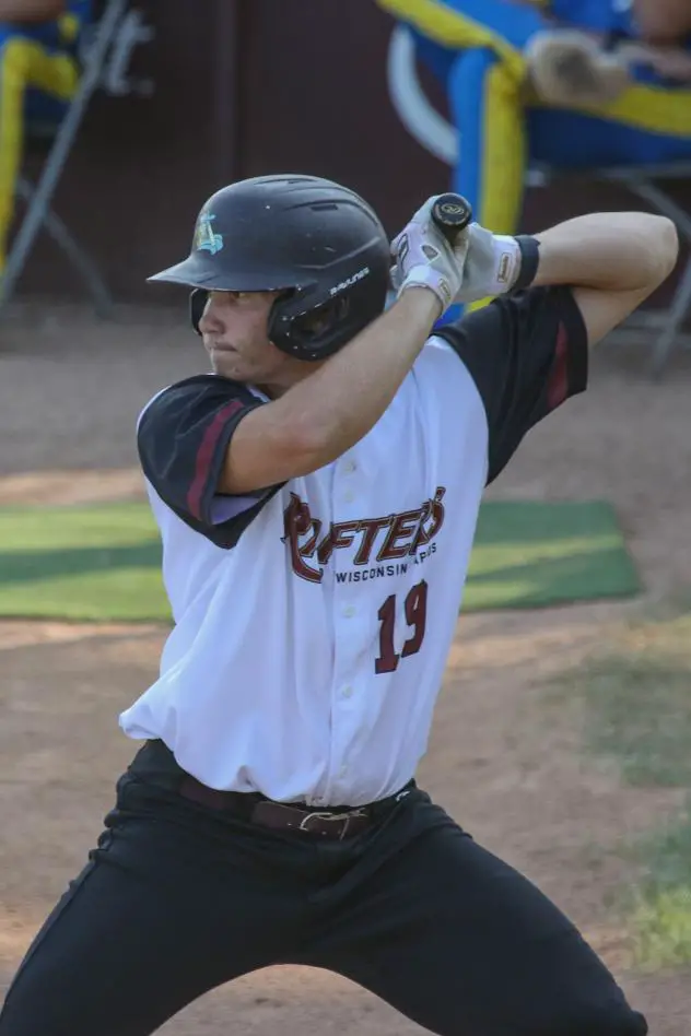 Wisconsin Rapids Rafters' Jack Gurevitch at bat