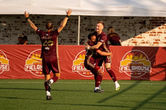 Detroit City FC celebrates win