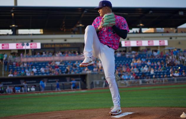 Pensacola Blue Wahoos' Luis Palacios on the mound