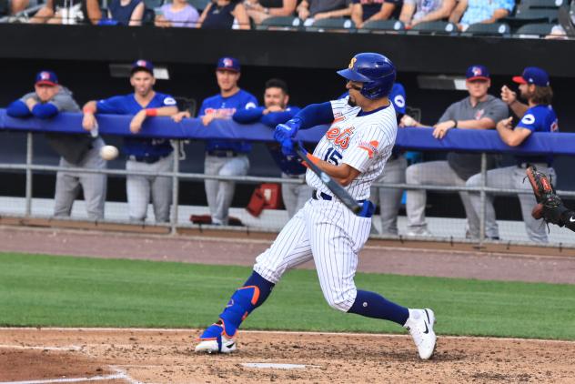 Syracuse Mets' Rafael Orteg at bat