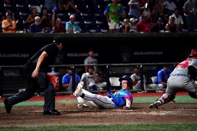 Pensacola Blue Wahoos' Troy Johnston in action