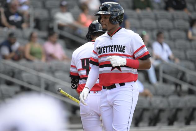 Fayetteville Woodpeckers' Luis Baez on game night