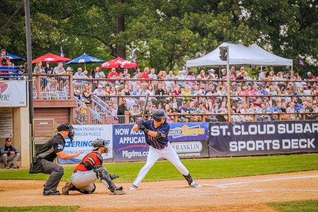 St. Cloud Rox' Jackson Hauge at bat