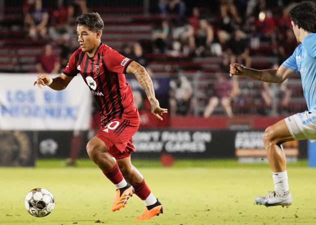Phoenix Rising FC's Federico Varela in action