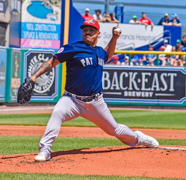 Nester Cortes pitches for the Somerset Patriots