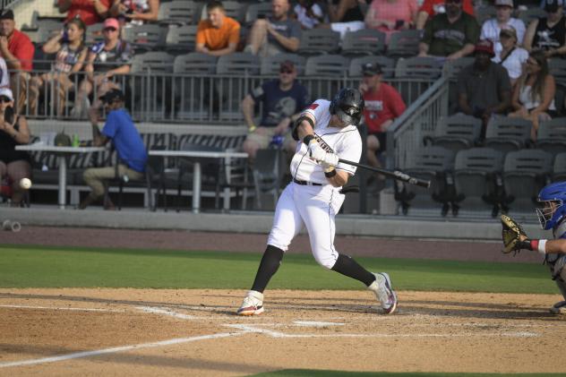 Fayetteville Woodpeckers designated hitter Garrett McGowan hit his first career grand slam Sunday