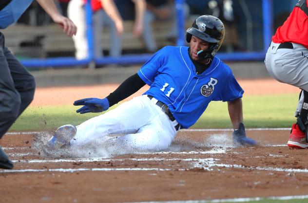 Biloxi Shuckers' Jackson Chourio in action