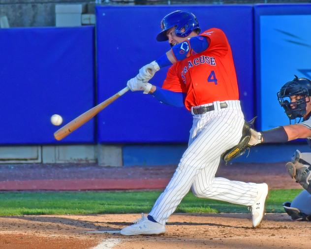 Syracuse Mets' Luke Ritter at bat