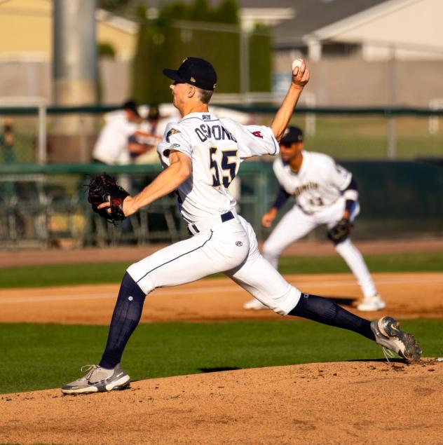 Tri-City Dust Devils' Bryce Osmond on the mound