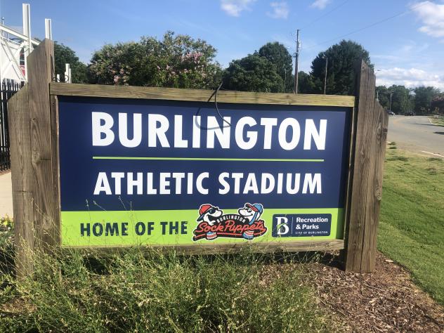 Burlington Athletic Stadium, home of the Sock Puppets