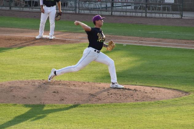 Tri-City Dust Devils' Michael Darrell-Hicks on the mound