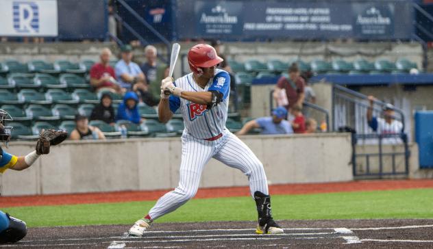 Green Bay Rockers infielder Jayson Jones at the plate
