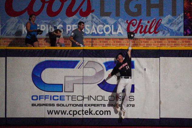 Pensacola Blue Wahoos' Griffin Conine in action