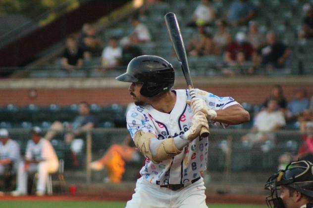 Evansville Otters at bat