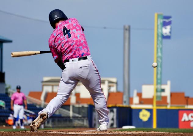 Pensacola Blue Wahoos' Jacob Berry at bat