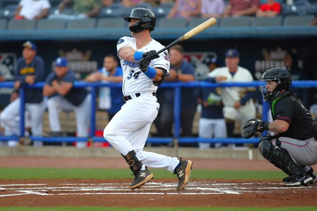 Biloxi Shuckers first baseman Wes Clarke