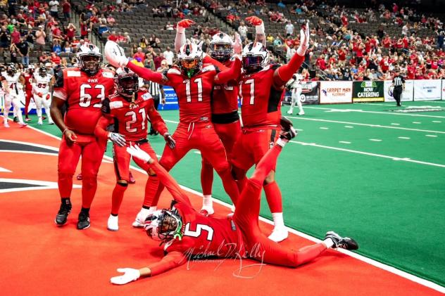 Jacksonville Sharks celebrate together