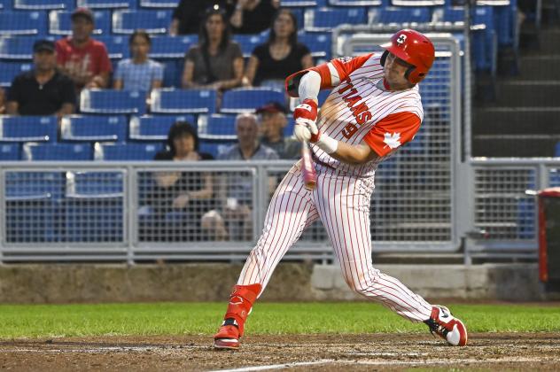 Ottawa Titans' Jake Sanford at bat