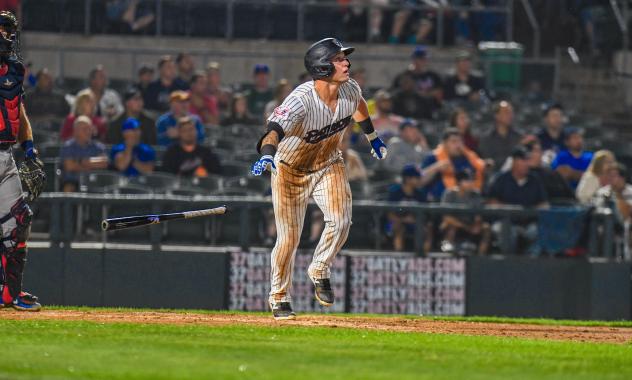 Somerset Patriots' Elijah Dunham in action