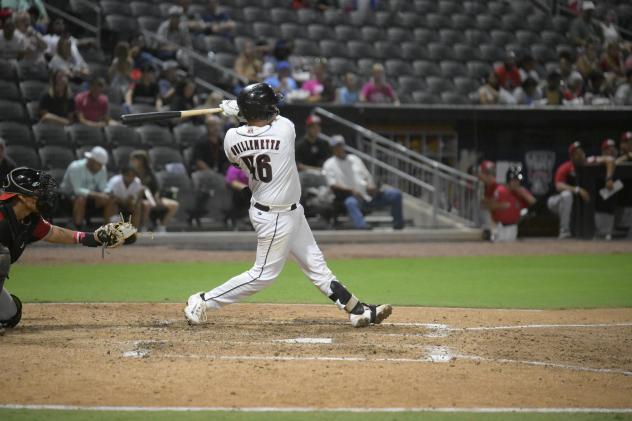 Fayetteville Woodpeckers' Garret Guillemette at bat