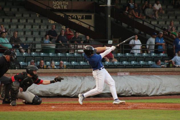 Evansville Otters with a big swing