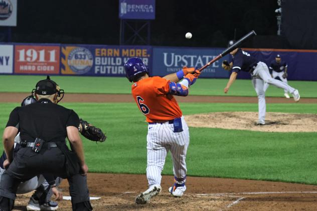 Syracuse Mets' Carlos Cortes at bat