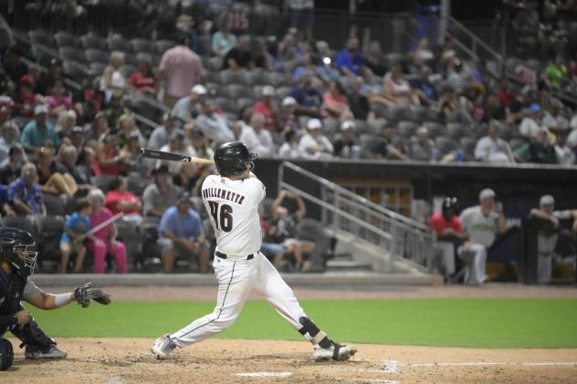 Fayetteville Woodpeckers' Garret Guillemette at bat