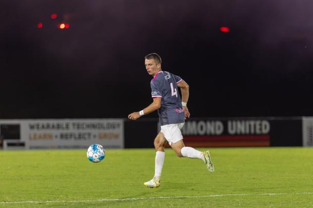 Richmond Kickers' Simon Fitch in action