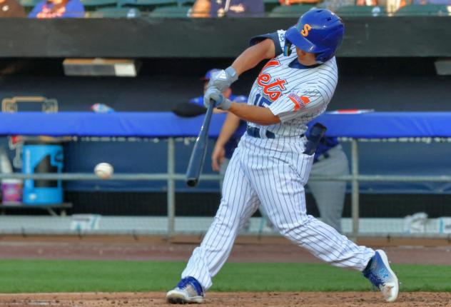Syracuse Mets' Wyatt Young at bat