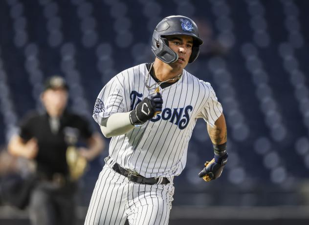 Tampa Tarpons' Kiko Romero in action