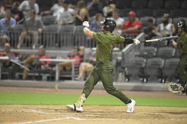 Fayetteville Woodpeckers' Cam Fisher at bat