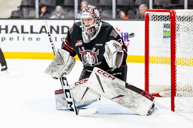 Red Deer Rebels goaltender Chase Coward