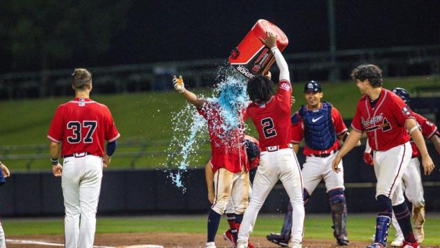 Rome Braves celebrate win