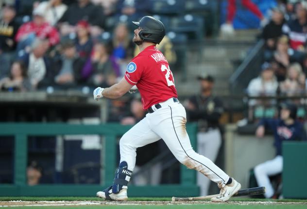 Tacoma Rainiers' Cooper Hummel at bat