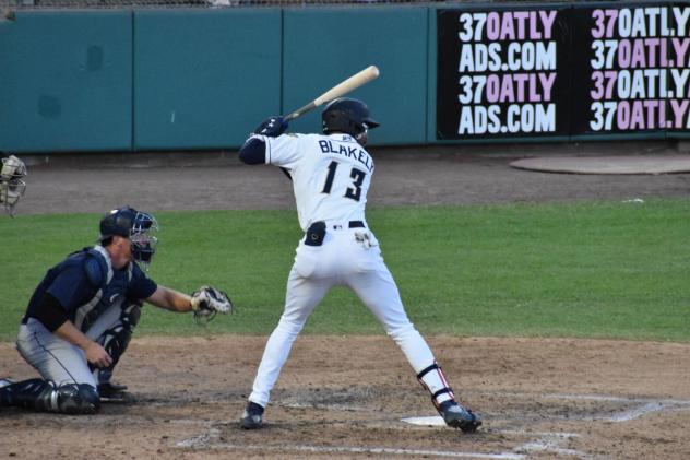 Tri-City Dust Devils' Werner Blakely at bat
