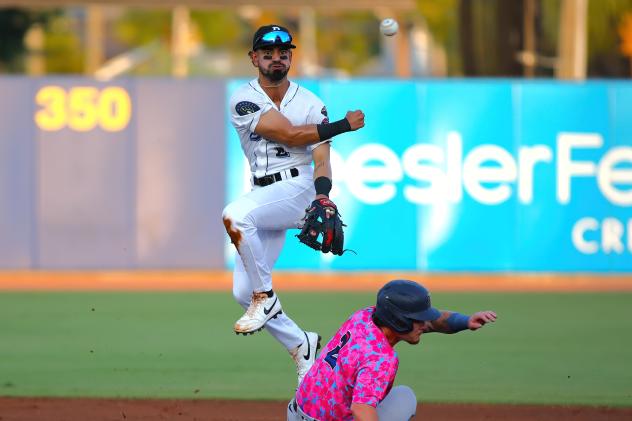Biloxi Shuckers' Freddy Zamora in action