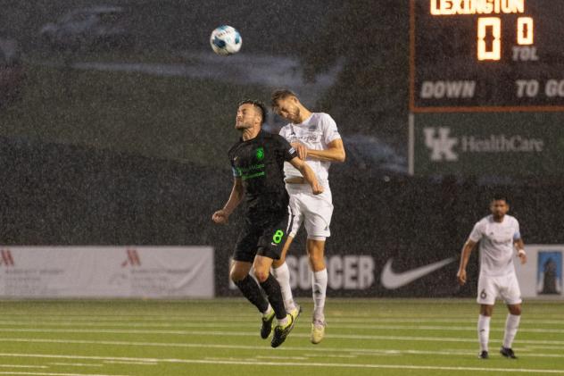 Lexington SC's Charlie Machell in action