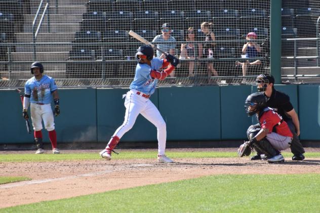 Tri-City Rooster Tails (Dust Devils) at bat