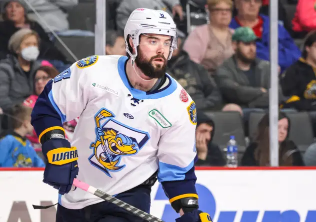 Defenseman Chays Ruddy with the Toledo Walleye