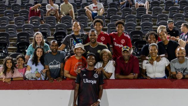 Richmond Kickers' Kharlton Belmar and Nicholas Simmonds