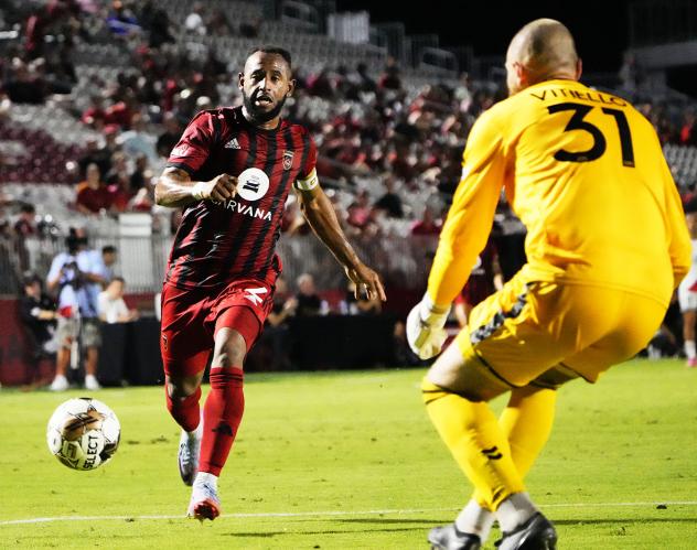 Phoenix Rising FC's Darnell King versus Sacramento Republic's Danny Vitiello