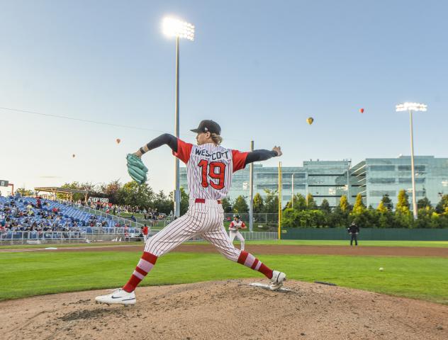 Ottawa Titans' Zac Westcott on the mound