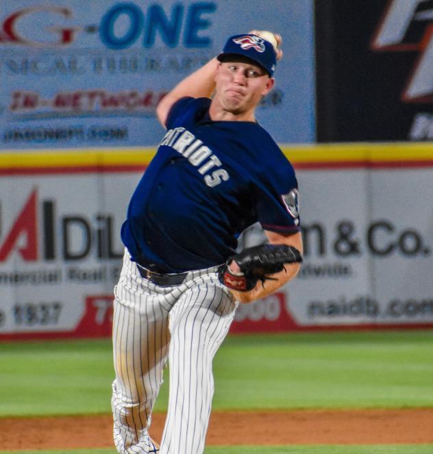 Somerset Patriots' Matt Sauer on the mound